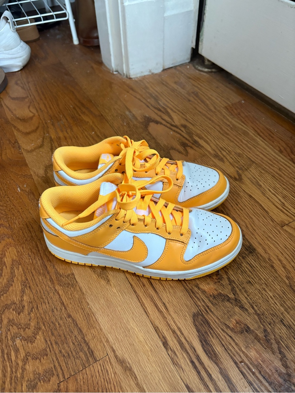 Nike Dunk Low Sneakers in Laser Orange and White